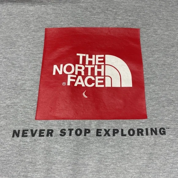 The North Face Gray With Red Logo Shirt. Large. - Picture 3 of 9